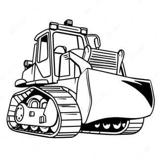 Bulldozer Digging Deep Coloring Page 63924-51239