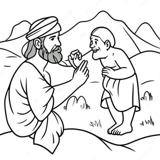 Colorful Jacob And Esau Story Coloring Page 63944-51253