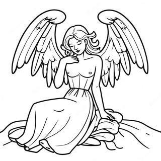 Fallen Angel Gothic Coloring Page 63953-51260