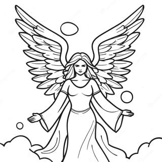 Dark Winged Fallen Angel Coloring Page 63954-51263