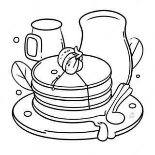 Pancake Breakfast Coloring Page 6396-5218