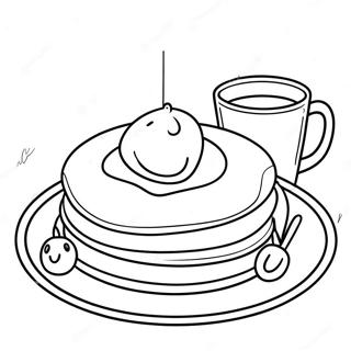 Pancake Breakfast Coloring Page 6396-5219