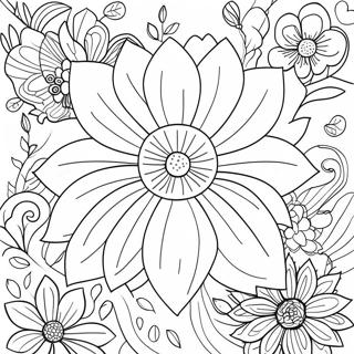 Beautiful Flower Grayscale Coloring Page 63973-51277