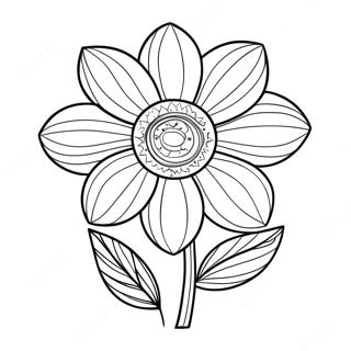 Beautiful Flower Grayscale Coloring Page 63973-51279