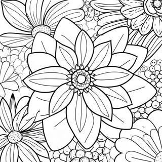 Beautiful Flower Grayscale Coloring Page 63973-51280