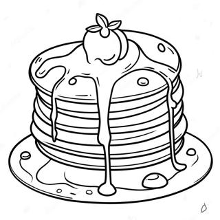 Fluffy Stack Of Pancakes Coloring Page 6397-5214