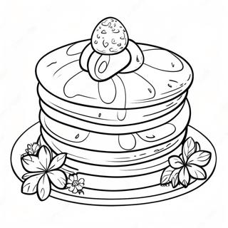 Fluffy Stack Of Pancakes Coloring Page 6397-5215