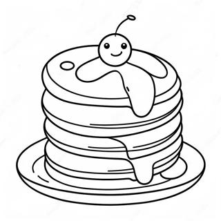 Fluffy Stack Of Pancakes Coloring Page 6397-5216