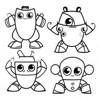 Colorful Mixels Characters Coloring Page 64024-51321