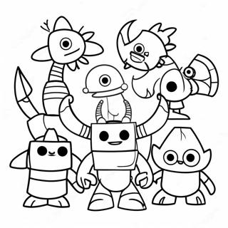 Colorful Mixels Characters Coloring Page 64024-51323