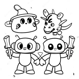 Colorful Mixels Characters Coloring Page 64024-51324