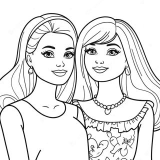 Barbie And Sisters Coloring Page 64043-51338