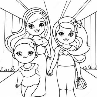 Barbie And Sisters Fun Adventure Coloring Page 64044-51336