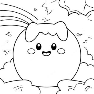 Cute Squishmallows In A Rainbow Coloring Page 64064-51349