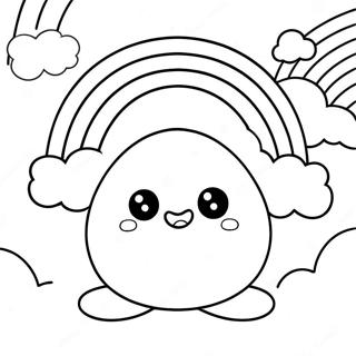 Cute Squishmallows In A Rainbow Coloring Page 64064-51352