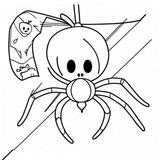 Halloween Spider Coloring Page 6406-5223