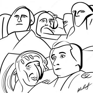 Famous Presidents At Mount Rushmore Coloring Page 64074-51364