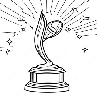 Colorful Grammy Trophy Coloring Page 64094-51377