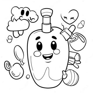 Cheerful Ada Dental Characters Coloring Page 64114-51394