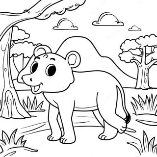 Kenya Wildlife Safari Coloring Page 64123-51397