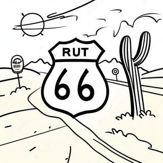 Route 66 Scenic Landscape Coloring Page 64133-51407