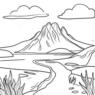 Icelandic Landscape Coloring Page 64153-51422