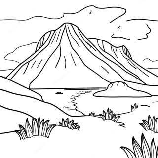 Icelandic Landscape Coloring Page 64153-51424