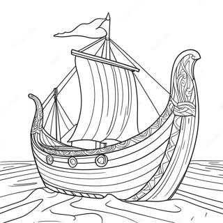 Viking Ship In Iceland Coloring Page 64154-51426