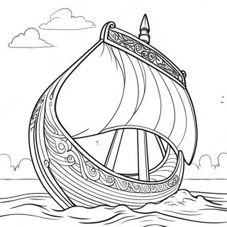 Viking Ship In Iceland Coloring Page 64154-51428