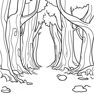 Majestic Forest Trees Coloring Page 64164-51433