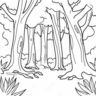 Majestic Forest Trees Coloring Page 64164-51434