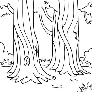 Majestic Forest Trees Coloring Page 64164-51435