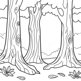 Majestic Forest Trees Coloring Page 64164-51436