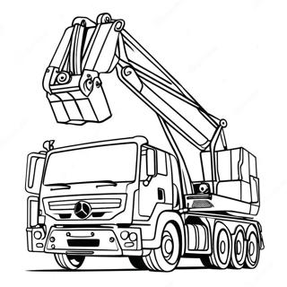 Crane Truck Coloring Page 64173-51439