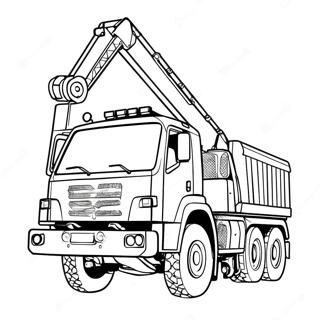 Big Yellow Crane Truck Coloring Page 64174-51444