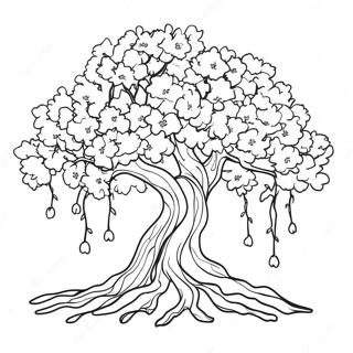 Cherry Blossom Tree In Japan Coloring Page 6417-5233