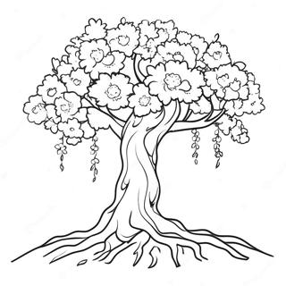 Cherry Blossom Tree In Japan Coloring Page 6417-5234