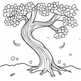 Cherry Blossom Tree In Japan Coloring Page 6417-5235