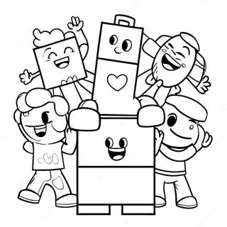 Cheerful Big Block Singsong Friends Coloring Page 64184-51449