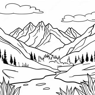 Colorado Mountains Coloring Page 64213-51470