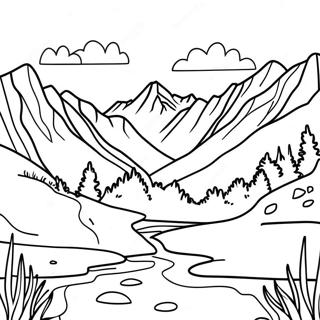 Colorado Mountains Coloring Page 64213-51471