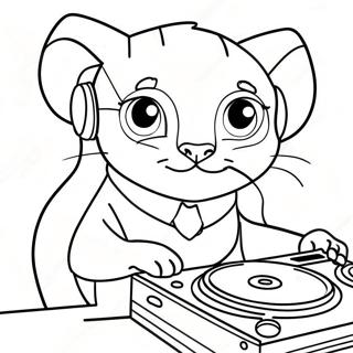 Dj Catnip Coloring Pages