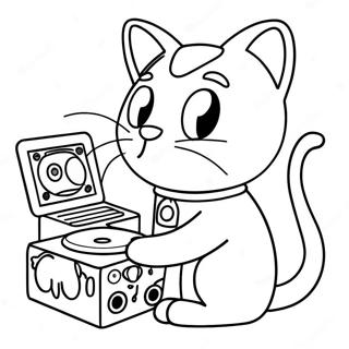 Dj Catnip Coloring Page 64223-51479