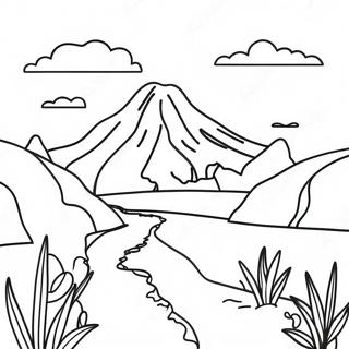 Colorful Bolivia Landscape Coloring Page 64244-51497