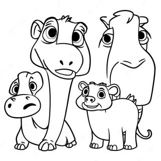 Ice Age 3 Movie Characters Coloring Page 64253-51502