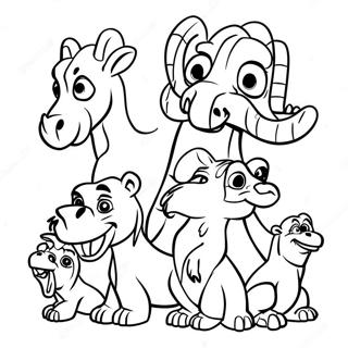 Ice Age 3 Movie Characters Coloring Page 64253-51504