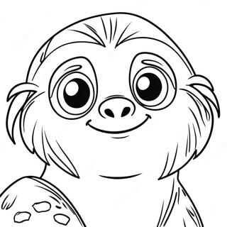 Sid The Sloth Funny Coloring Page 64254-51506