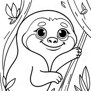 Sid The Sloth Funny Coloring Page 64254-51508