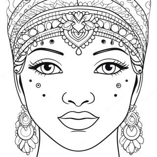 Blank Face Template Coloring Pages