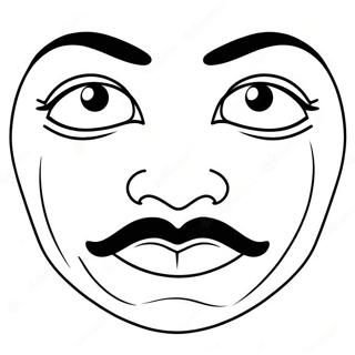 Funny Blank Face Template Coloring Page 64264-51511